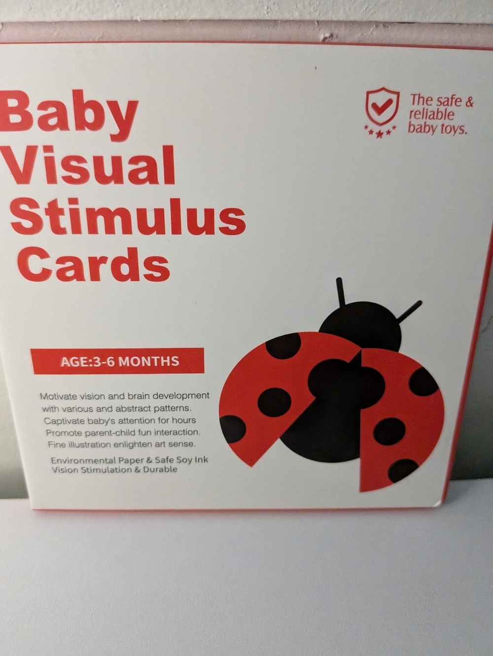 High Contrast Baby Visual Stimulus Cards 3-6 Months Sensory Flashcards NWT